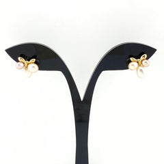 ミキモト パール デザインピアス YG イエローゴールド 真珠 ピアス K18 パール レディース 【中古】brjwl