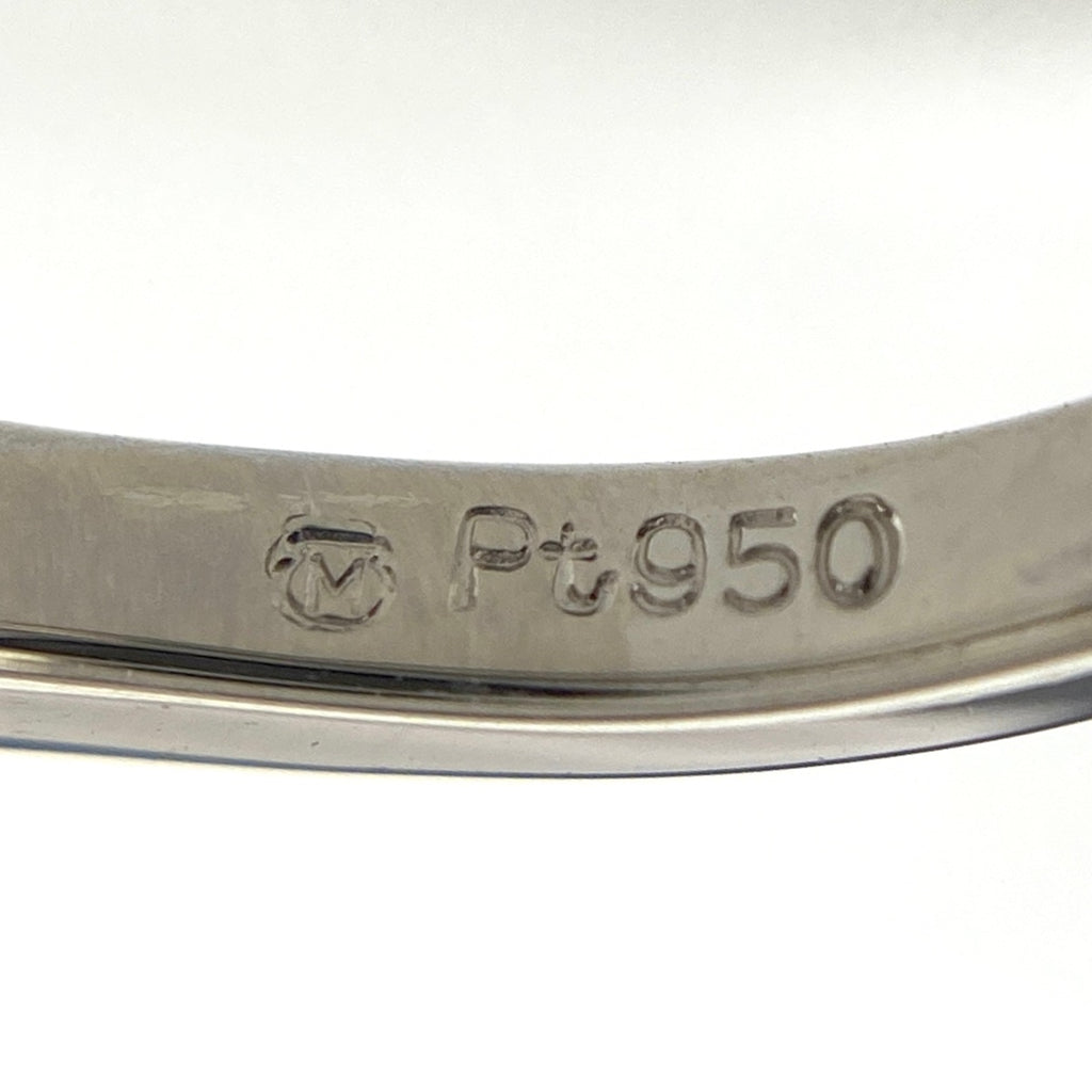 ミキモト パール デザインリング プラチナ 指輪 メレダイヤ 真珠 リング 12号 Pt950 パール ダイヤモンド レディース 【中古】brjwl