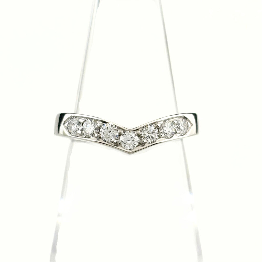 ティファニー Vバンド リング プラチナ 指輪 メレダイヤ リング 10号 Pt950 ダイヤモンド レディース 【中古】brjwl