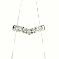 ティファニー Vバンド リング プラチナ 指輪 メレダイヤ リング 10号 Pt950 ダイヤモンド レディース 【中古】brjwl