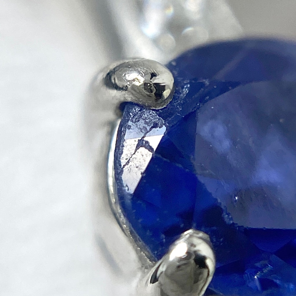 サファイア デザインリング プラチナ メレダイヤ 指輪 リング 11.5号 Pt900 ダイヤモンド レディース 【中古】nbjwl