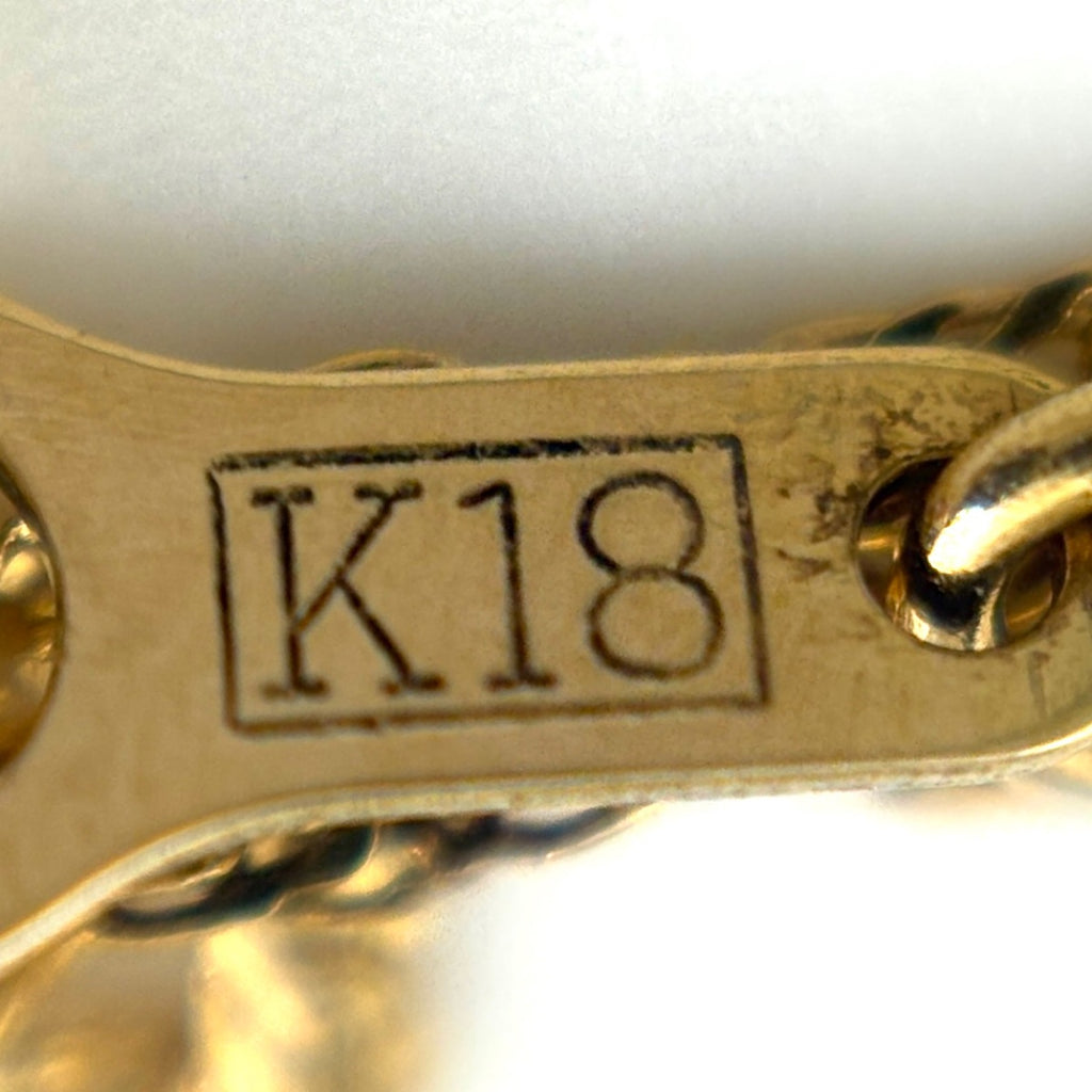 ハートモチーフ デザインネックレス YG イエローゴールド ペンダント メレダイヤ ネックレス K18 ダイヤモンド レディース 【中古】nbjwl