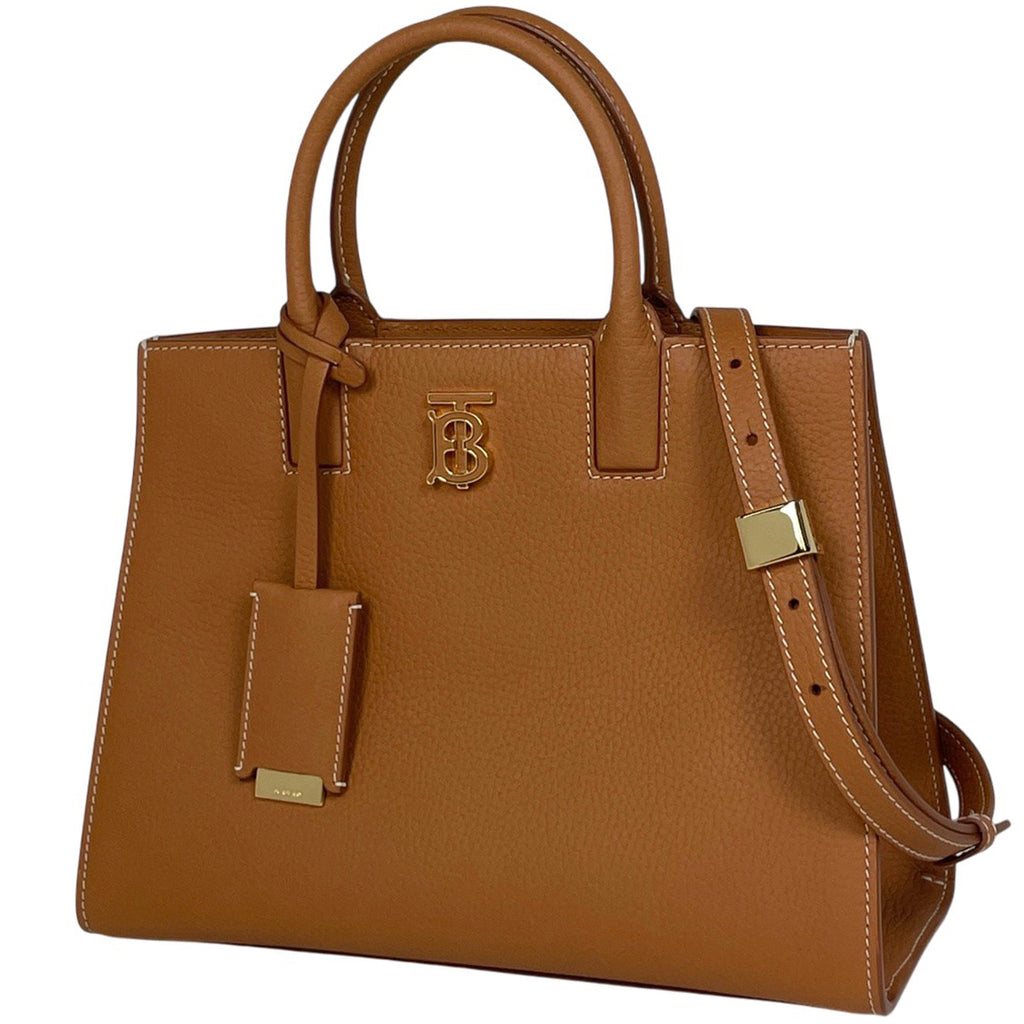 バーバリー ロゴ ハンドバッグ TB 2WAY ショルダーバッグ ハンドバッグ レザー ブラウン レディース 【中古】brbag