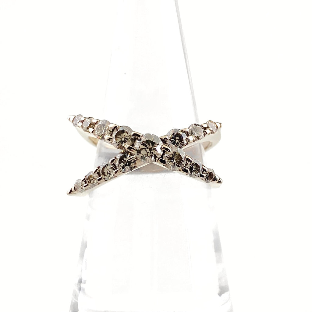 カシケイ ネイキッド リング 指輪 メレダイヤ リング 14号 K18 ダイヤモンド レディース 【中古】brjwl