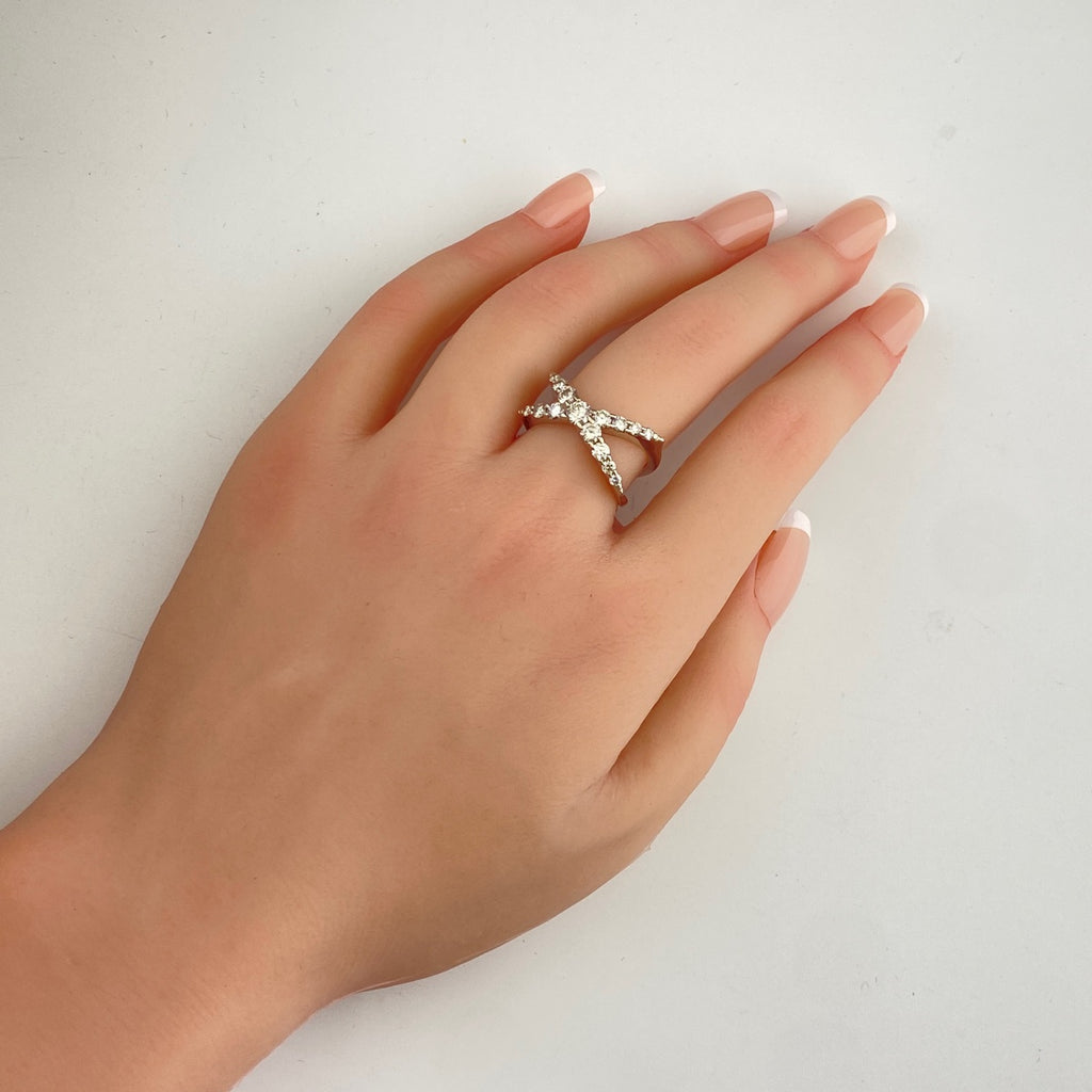 カシケイ ネイキッド リング 指輪 メレダイヤ リング 14号 K18 ダイヤモンド レディース 【中古】brjwl