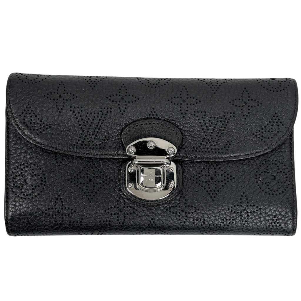 ルイ・ヴィトン ポルトフォイユ アメリア パンチング 長財布 モノグラムマヒナ ノワール(ブラック) M95549 レディース 【中古】brbag