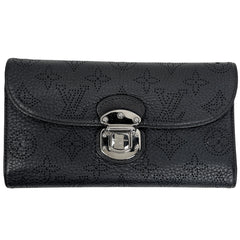 ルイ・ヴィトン ポルトフォイユ アメリア パンチング 長財布 モノグラムマヒナ ノワール(ブラック) M95549 レディース 【中古】brbag