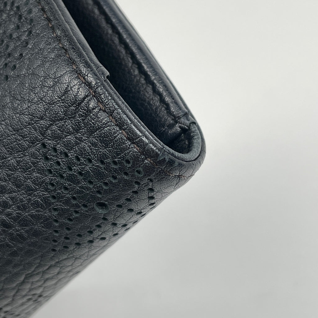 ルイ・ヴィトン ポルトフォイユ アメリア パンチング 長財布 モノグラムマヒナ ノワール(ブラック) M95549 レディース 【中古】brbag