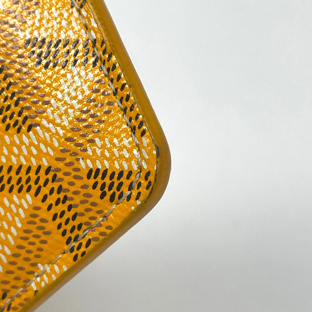 ゴヤール インサートルイーズ カードケース 長財布 コーティングキャンバス イエロー レディース 【中古】brbag