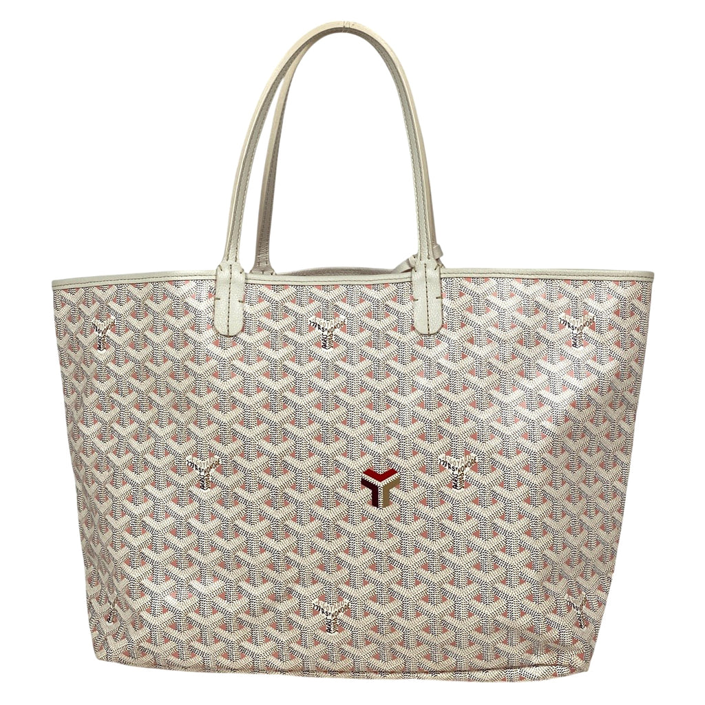 ゴヤール サン ルイ クレールヴォア PM リバーシブル ショルダーバッグ トートバッグ コーティングキャンバス ホワイト ピンク レディース 【中古】brbag