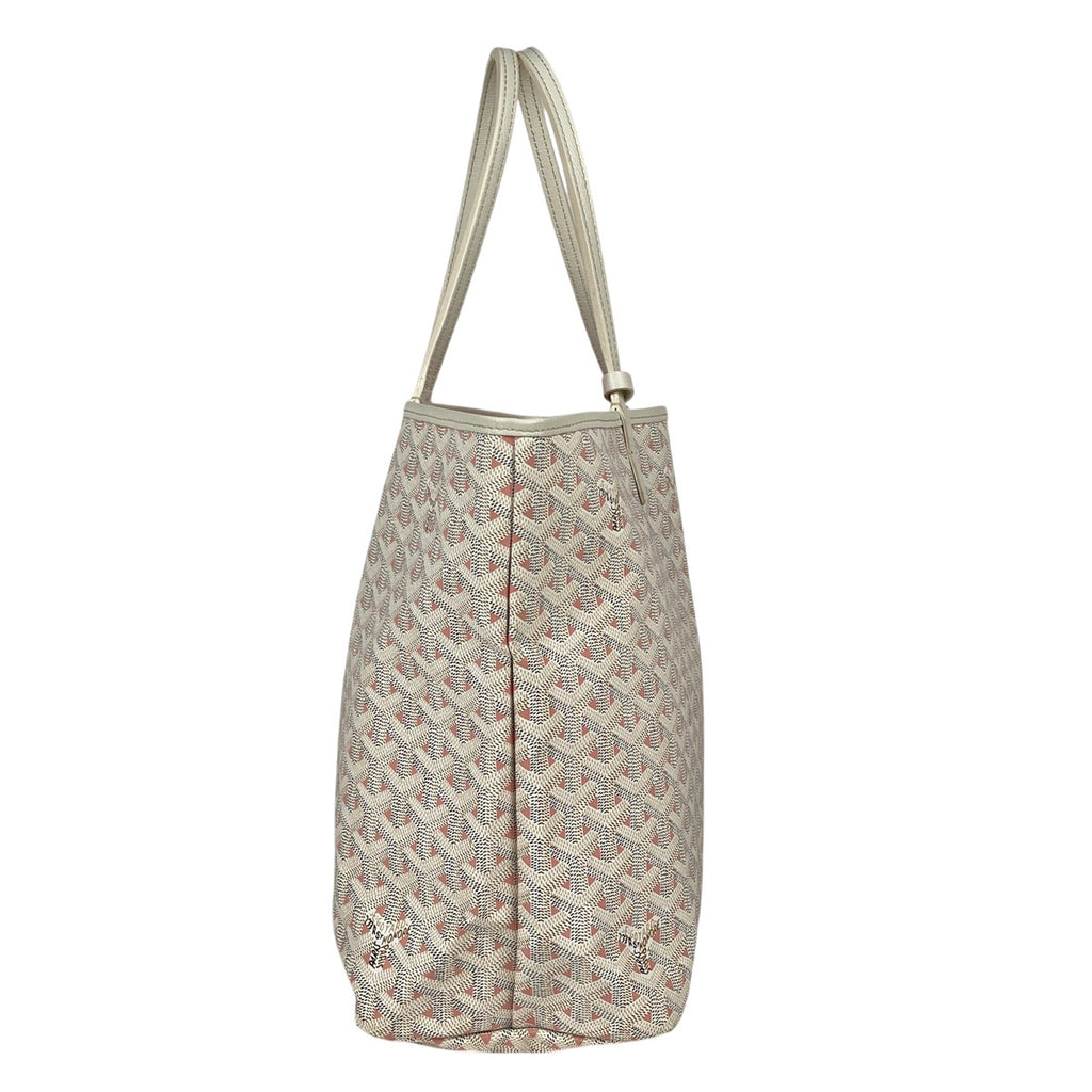 ゴヤール サン ルイ クレールヴォア PM リバーシブル ショルダーバッグ トートバッグ コーティングキャンバス ホワイト ピンク レディース 【中古】brbag