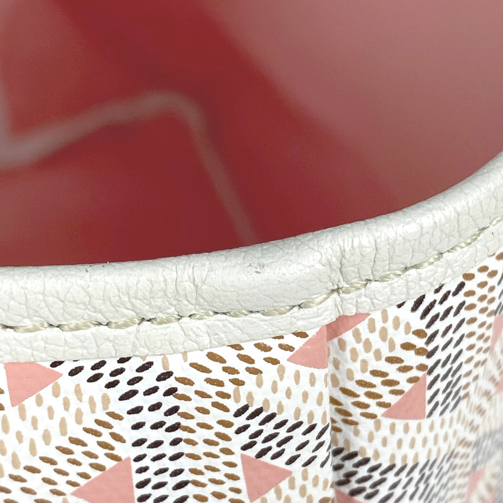 ゴヤール サン ルイ クレールヴォア PM リバーシブル ショルダーバッグ トートバッグ コーティングキャンバス ホワイト ピンク レディース 【中古】brbag