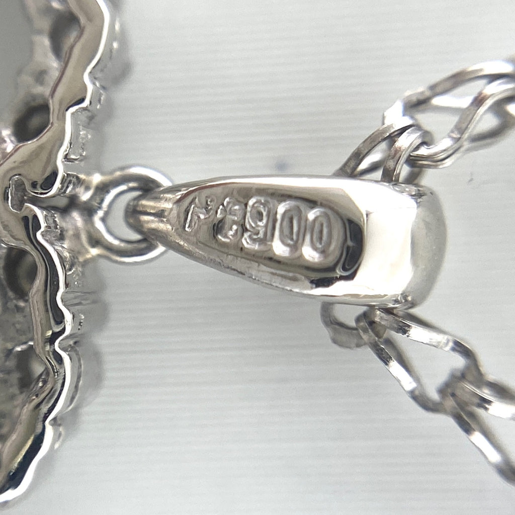 ハートモチーフ ネックレス プラチナ メレダイヤ ペンダント ネックレス Pt900 Pt850 ダイヤモンド レディース 【中古】nbjwl