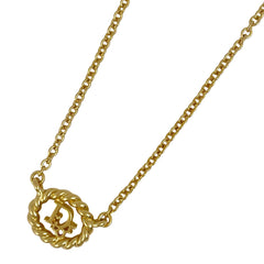 クリスチャンディオール ロゴ ネックレス オーバル ネックレス GP ゴールド レディース 【中古】bracc