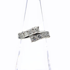 メレダイヤ デザインリング プラチナ 指輪 リング 11.5号 Pt900 ダイヤモンド レディース 【中古】nbjwl