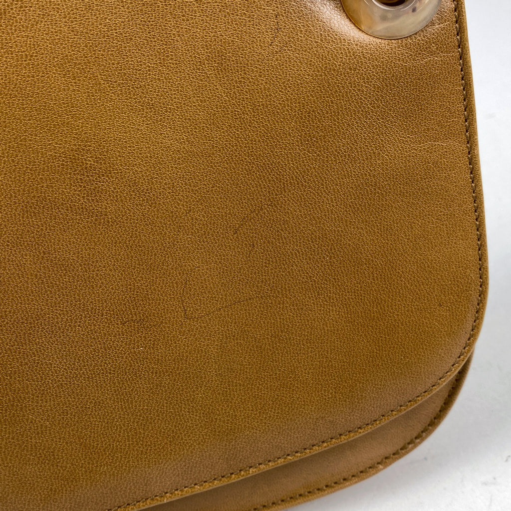 プラダ ロゴ ショルダーバッグ ワンショルダー チェーン ショルダーバッグ レザー ブラウン レディース 【中古】brbag