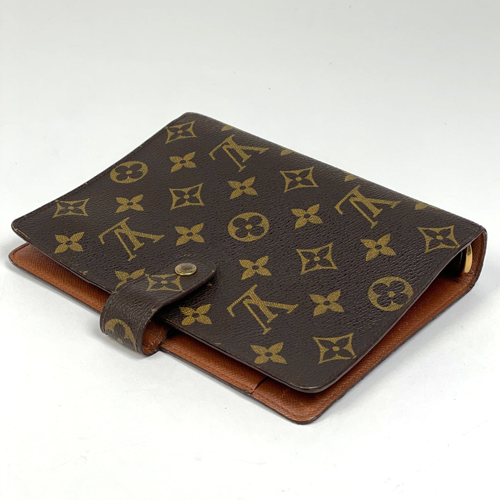 ルイ・ヴィトン アジェンダ MM 手帳カバー ビジネス 手帳・ブックカバー モノグラム ブラウン R20004 レディース 【中古】brbag
