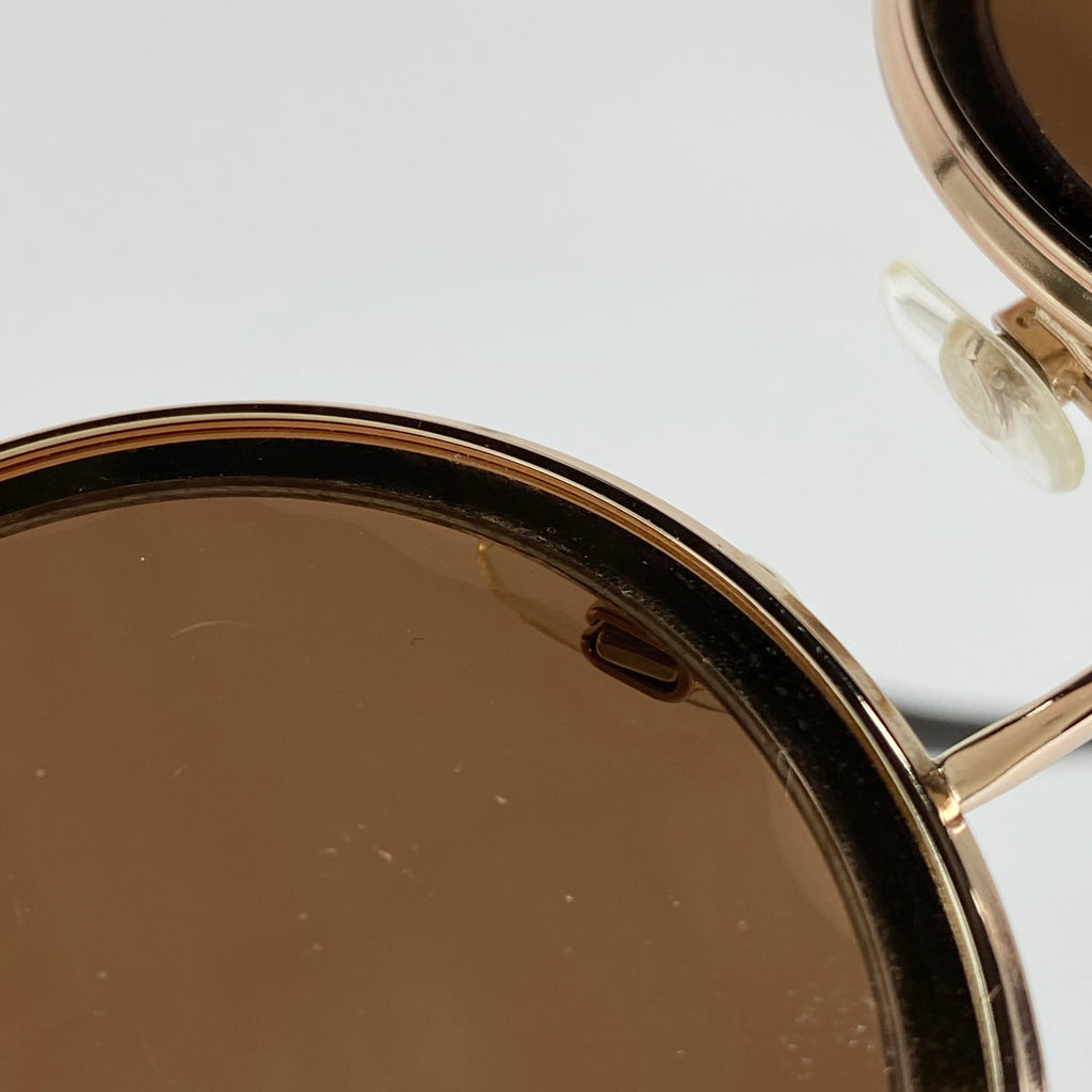 シャネル ロゴ サングラス ラウンド アイウェア サングラス メタル プラスチック ブロンズ 4226 レディース 【中古】brbag