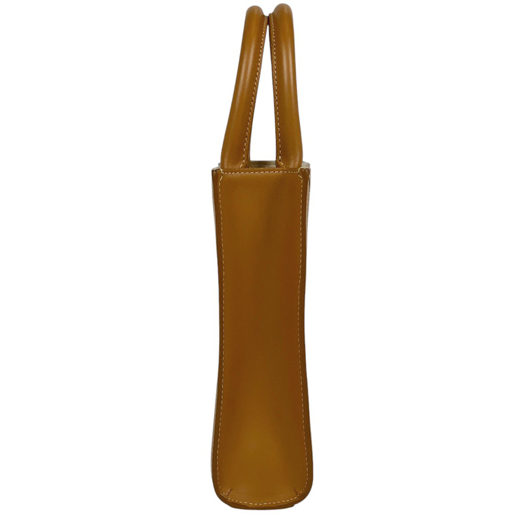 セリーヌ ミニ バーティカル カバ 2WAY ショルダーバッグ ロゴ トートバッグ キャンバス アイボリー ブラウン レディース 【中古】brbag