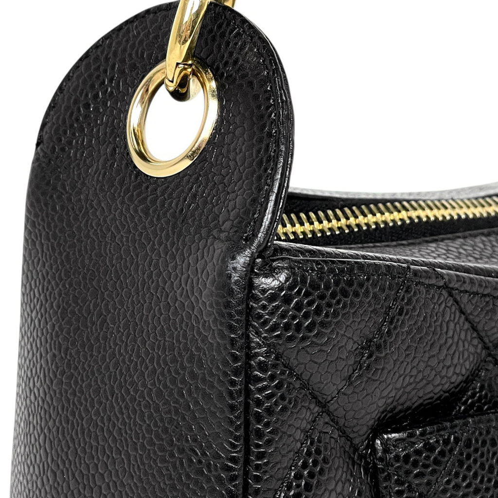 シャネル ココマーク チェーン ショルダーバッグ ワンショルダーマトラッセ ショルダーバッグ キャビアスキン ブラック レディース 【中古】brbag