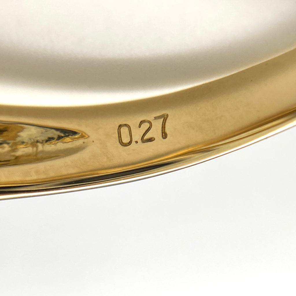 ダイヤモンド デザインリング YG イエローゴールド 指輪 リング 15.5号 K18 ダイヤモンド レディース 【中古】nbjwl