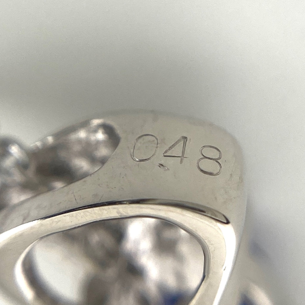 サファイア デザインネックレス プラチナ メレダイヤ ペンダント ネックレス Pt850 サファイア レディース 【中古】nbjwl