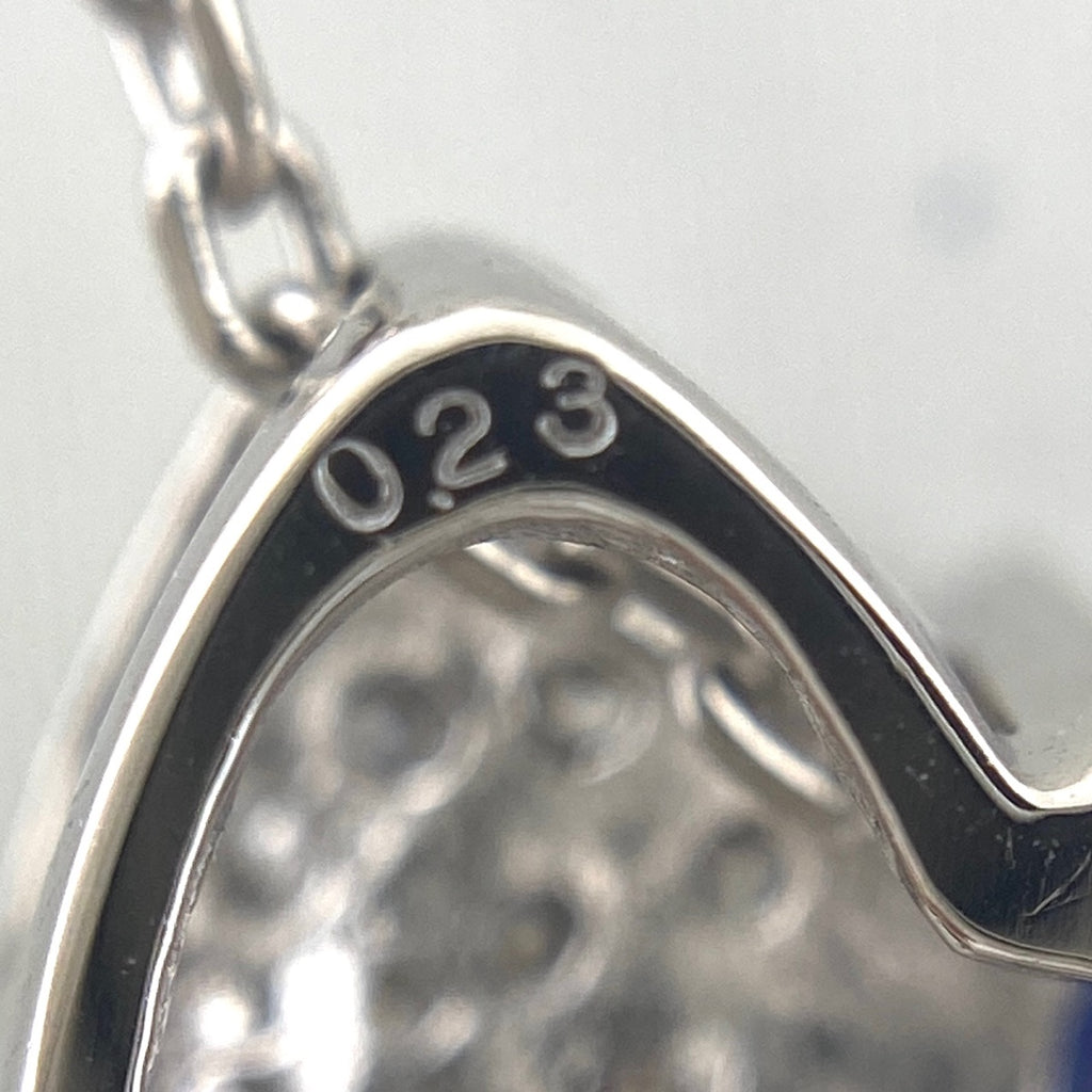 サファイア デザインネックレス プラチナ メレダイヤ ペンダント ネックレス Pt850 サファイア レディース 【中古】nbjwl