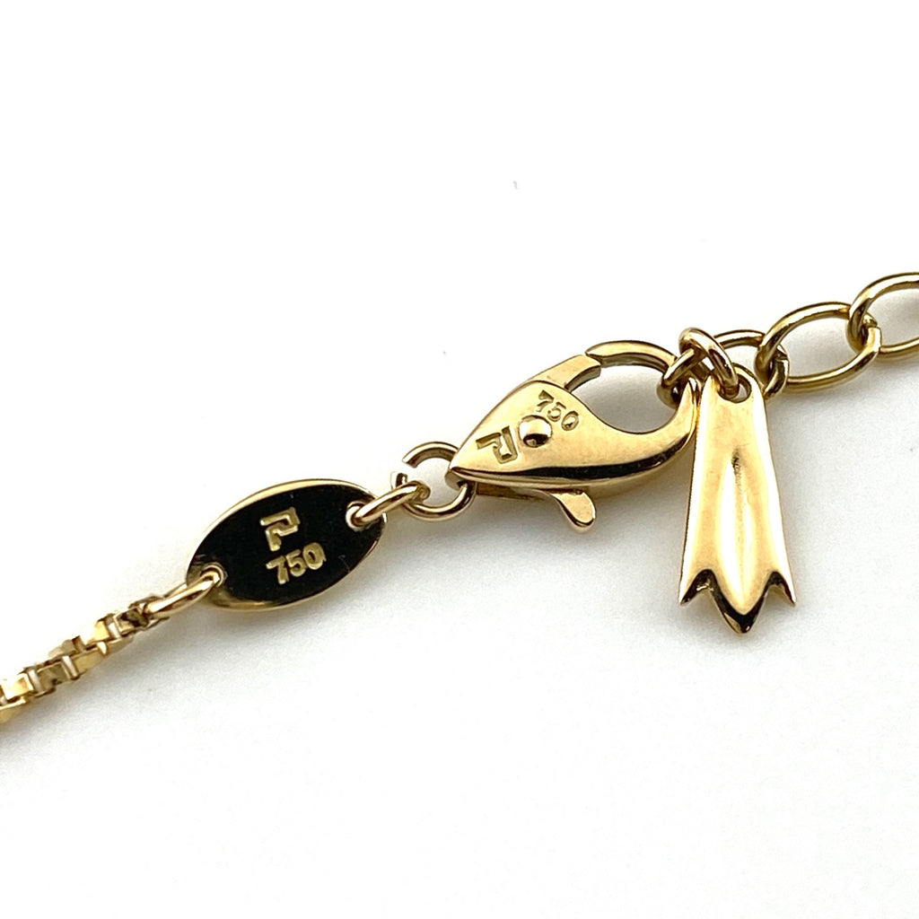 ポーラ パール デザインネックレス YG イエローゴールド ペンダント 真珠 メレダイヤ ネックレス 750 パール ダイヤモンド レディース 【中古】brjwl