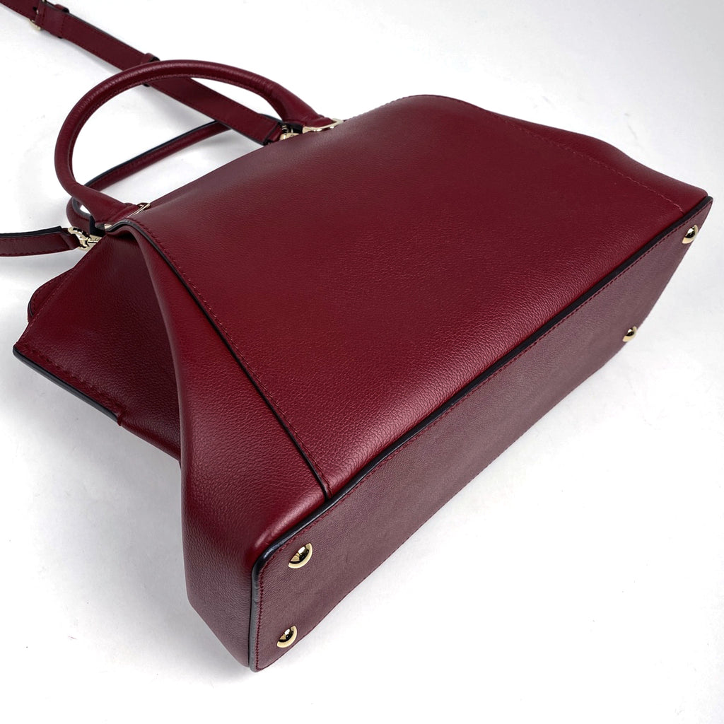 カルティエ ロゴ ハンドバッグ Cドゥ カルティエ 2WAY ショルダーバッグ ハンドバッグ レザー レッド レディース 【中古】brbag