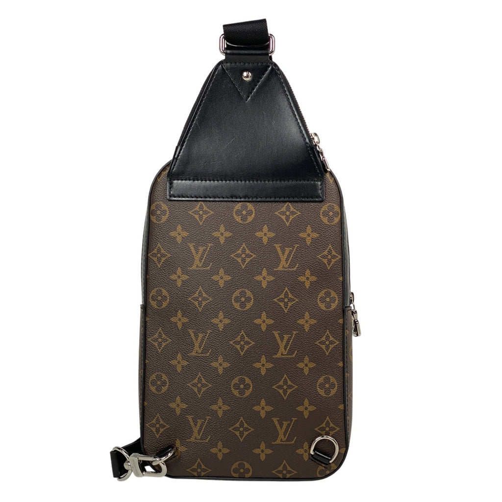 ルイ・ヴィトン アヴェニュー スリングバッグ ショルダーバッグ ボディバッグ モノグラムマカサー ブラウン ノワール(ブラック) M46327 メンズ 【中古】brbag