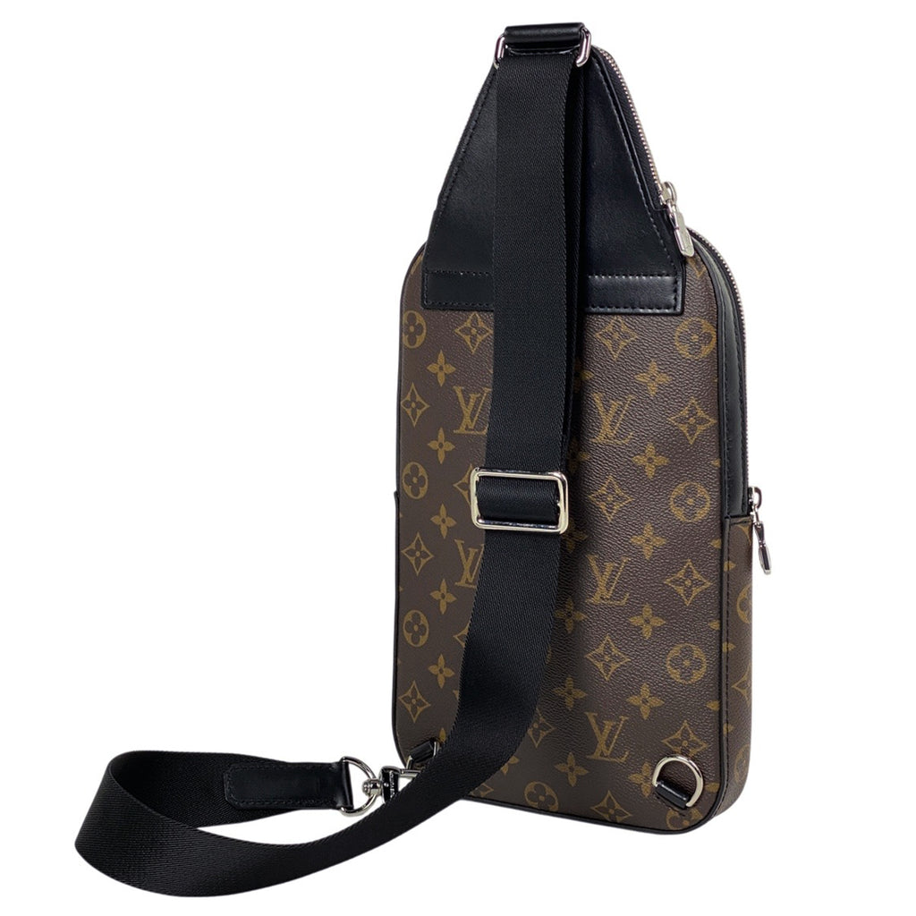 ルイ・ヴィトン アヴェニュー スリングバッグ ショルダーバッグ ボディバッグ モノグラムマカサー ブラウン ノワール(ブラック) M46327 メンズ 【中古】brbag