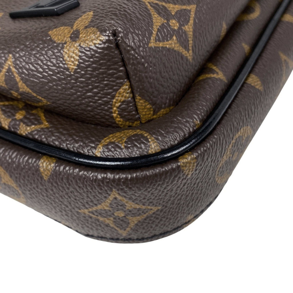 ルイ・ヴィトン アヴェニュー スリングバッグ ショルダーバッグ ボディバッグ モノグラムマカサー ブラウン ノワール(ブラック) M46327 メンズ 【中古】brbag