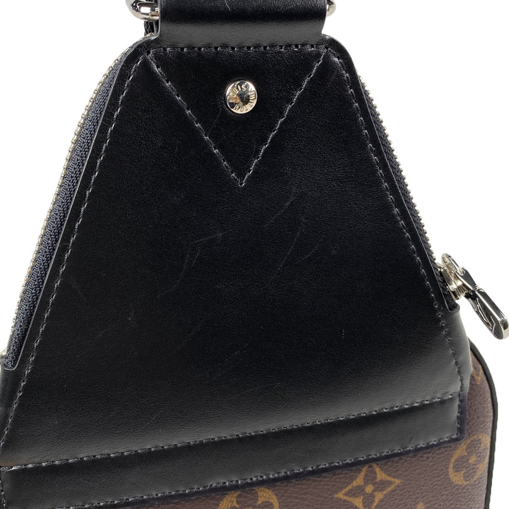 ルイ・ヴィトン アヴェニュー スリングバッグ ショルダーバッグ ボディバッグ モノグラムマカサー ブラウン ノワール(ブラック) M46327 メンズ 【中古】brbag