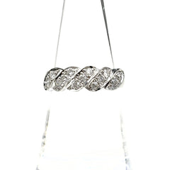 メレダイヤ デザインリング プラチナ 指輪 リング 15号 Pt900 ダイヤモンド レディース ノンブランドジュエリー 【中古】nbjwl