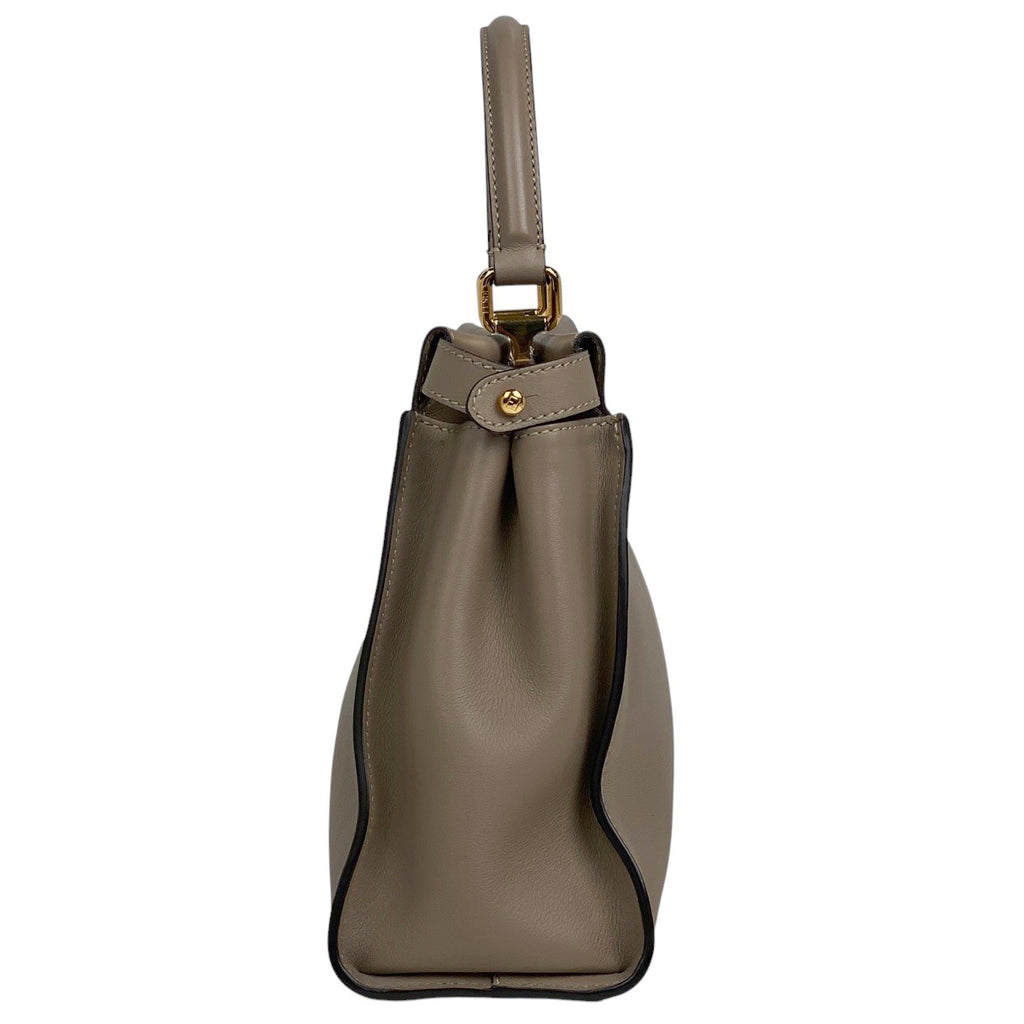 フェンディ ピーカブー ハンドバッグ 2WAY ショルダーバッグ グレージュ ハンドバッグ レザー ベージュ 8BN290 レディース 【中古】brbag