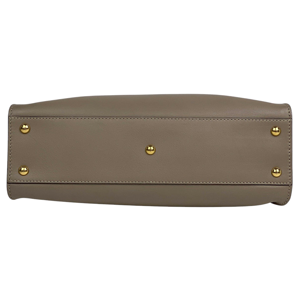 フェンディ ピーカブー ハンドバッグ 2WAY ショルダーバッグ グレージュ ハンドバッグ レザー ベージュ 8BN290 レディース 【中古】brbag