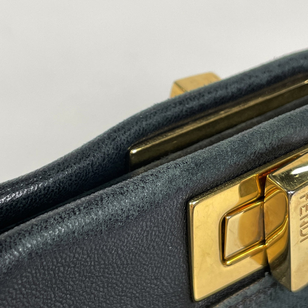 フェンディ ピーカブー ミニ ハンドバッグ 2WAY ショルダーバッグ ハンドバッグ レザー ブラック 8BN244 レディース 【中古】brbag