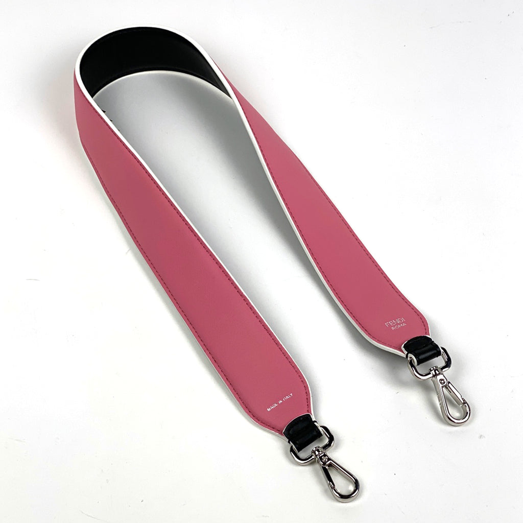 フェンディ ロゴ ショルダーストラップ 肩掛け スタッズ ショルダーストラップ レザー ブラック レディース 【中古】brbag