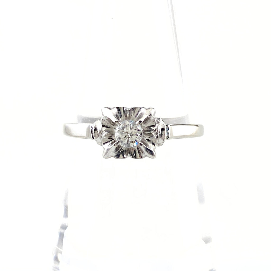 メレダイヤ デザインリング プラチナ 指輪 リング 13.5号 Pt900 ダイヤモンド レディース 【中古】nbjwl