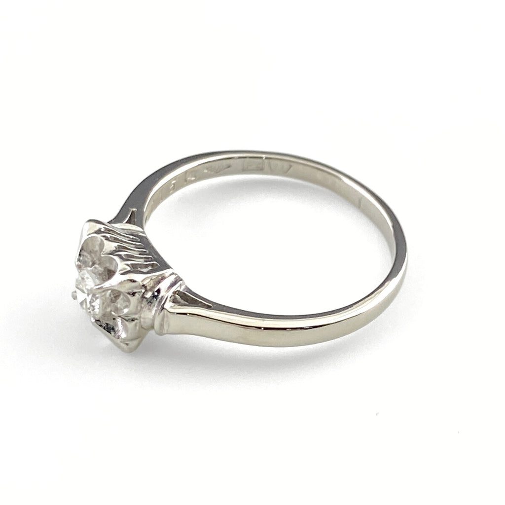 メレダイヤ デザインリング プラチナ 指輪 リング 13.5号 Pt900 ダイヤモンド レディース 【中古】nbjwl