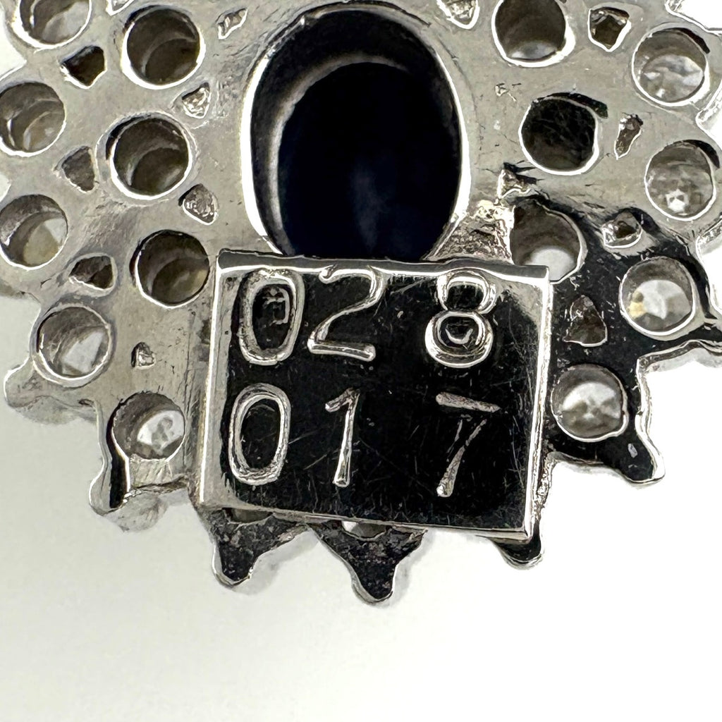 サファイア ペンダントトップ プラチナ メレダイヤ ペンダントトップ Pt900 サファイア ダイヤモンド レディース ノンブランドジュエリー 【中古】nbjwl