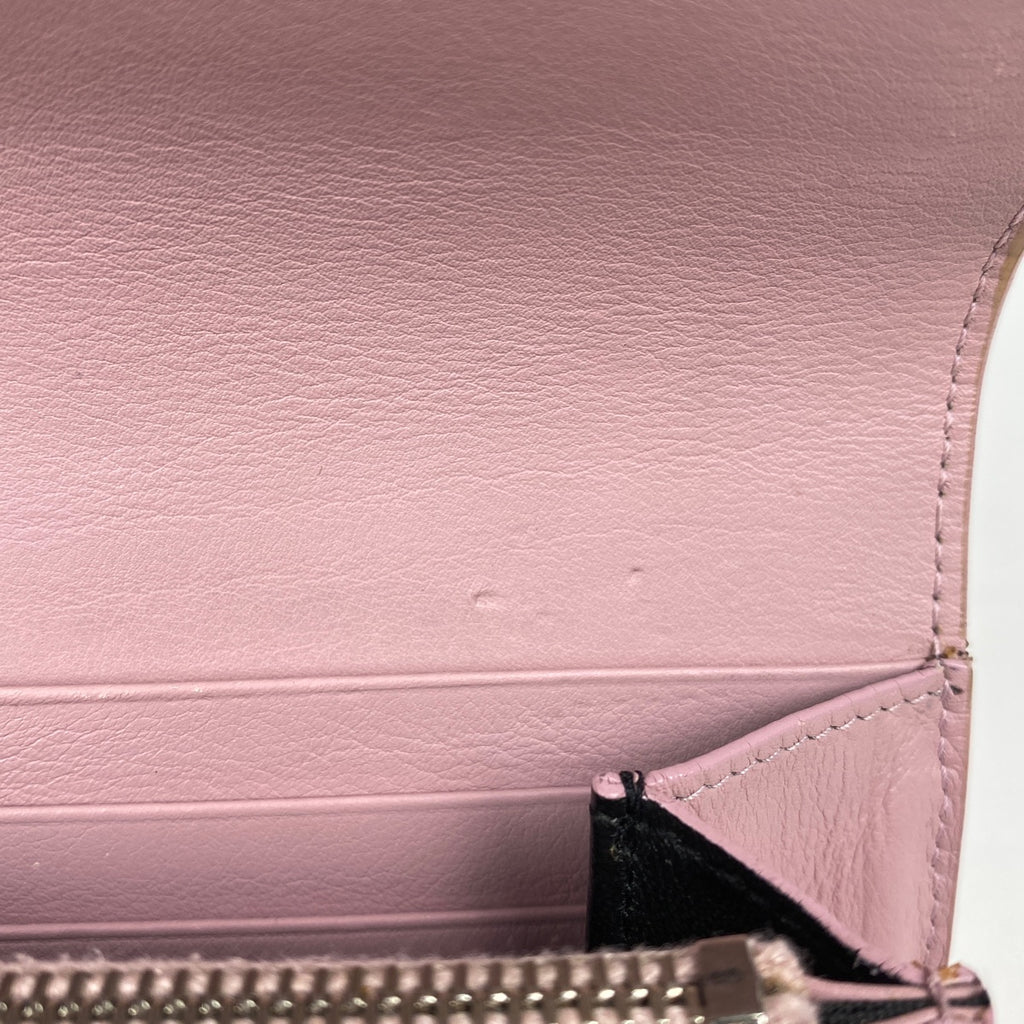 イヴ・サンローラン ロゴ 二つ折り 長財布 小銭入れ 札入れ 長財布 レザー ピンク 414567 レディース 【中古】brbag