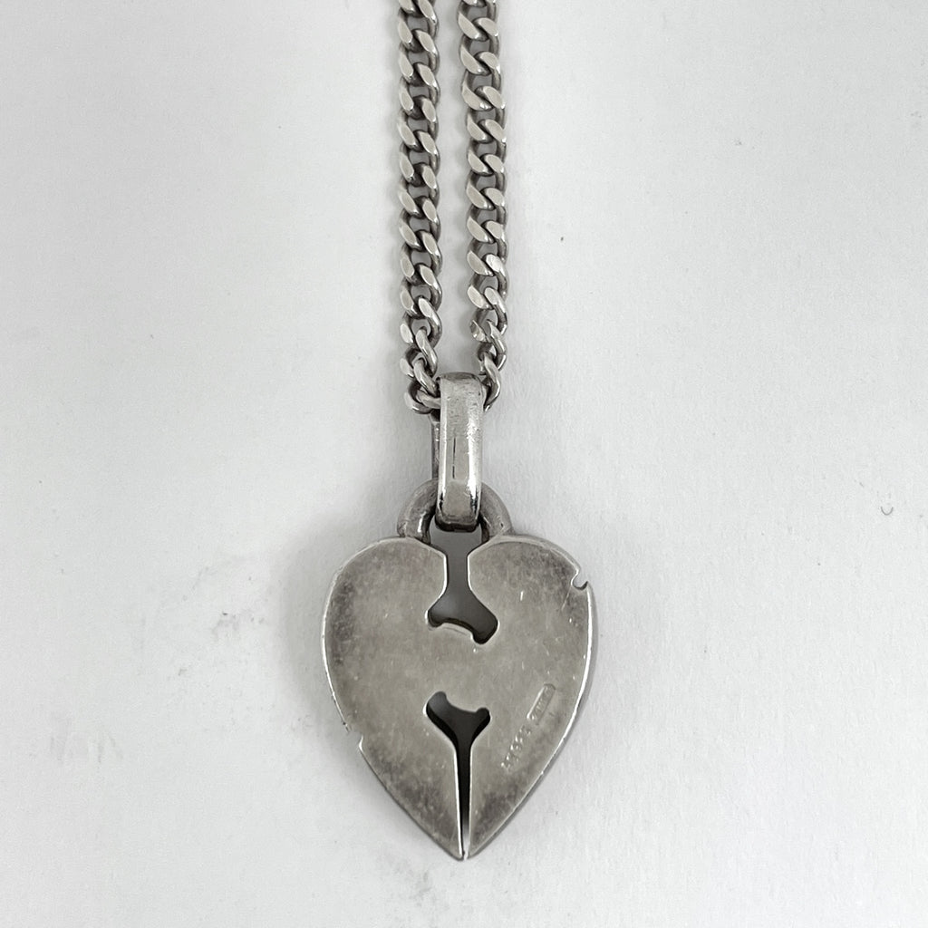 グッチ ノット ハート ネックレス シルバー925 シルバー レディース 【中古】bracc