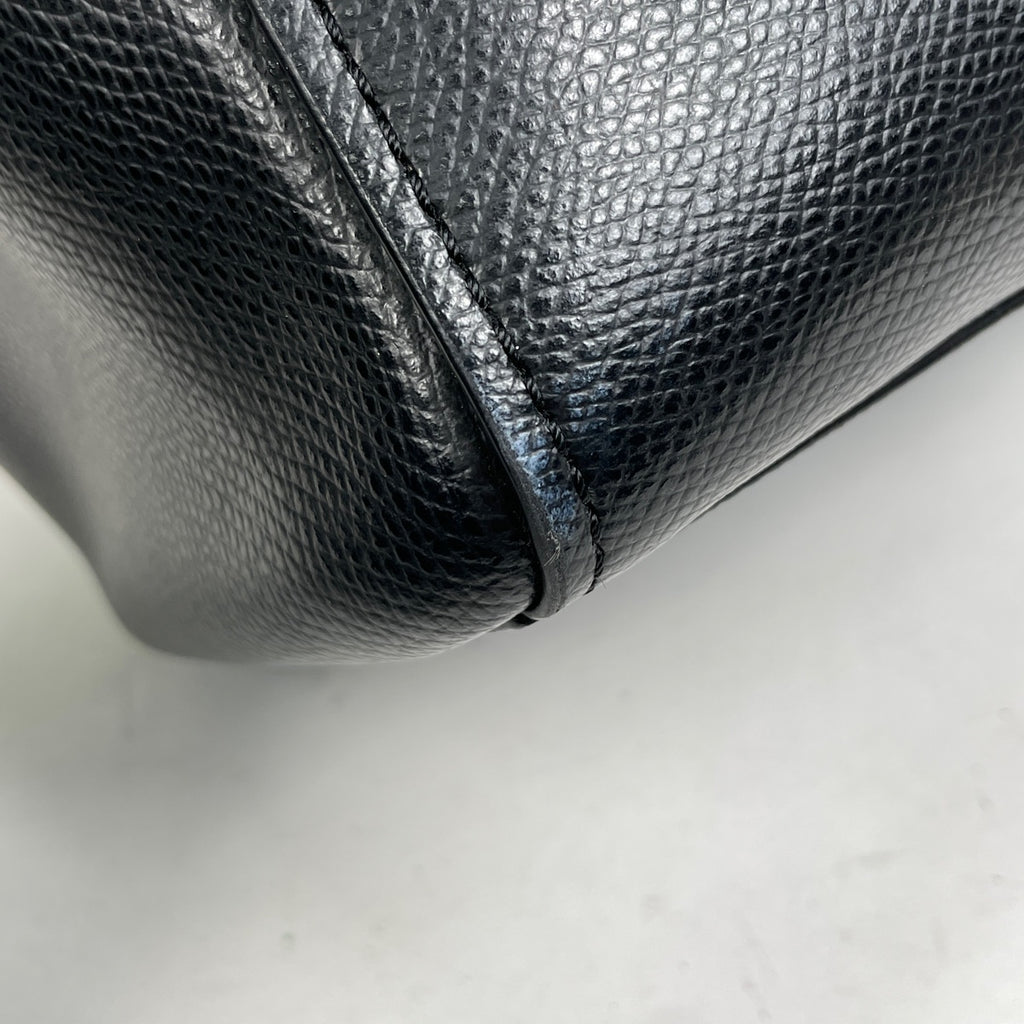 コーチ ロゴ トートバッグ ターンロック トートバッグ レザー ブラック 37142 レディース 【中古】brbag