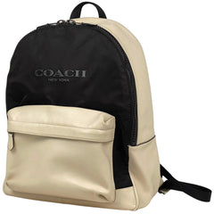 コーチ チャールズ リュックサック バックパック デイパック リュック レザー ライトベージュ ブラック F59321 レディース 【中古】brbag