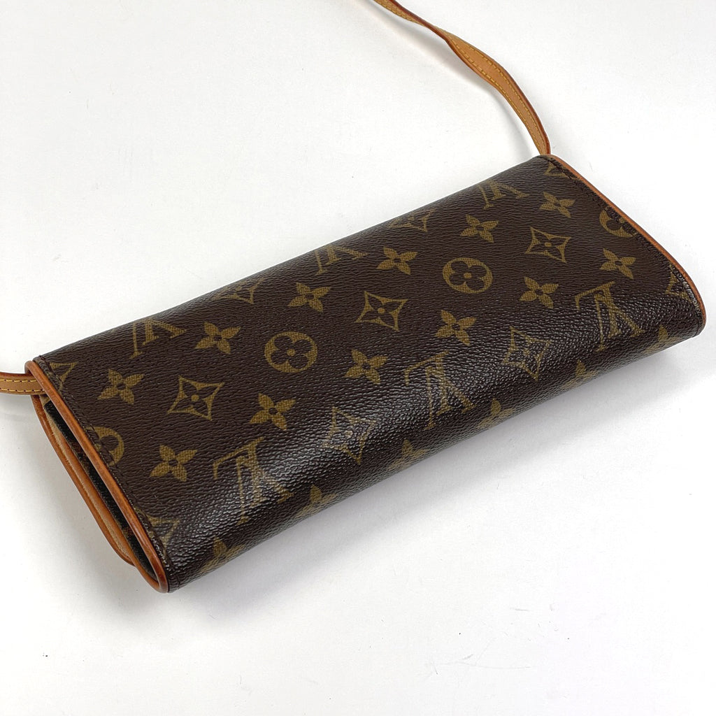 ルイ・ヴィトン ポシェットツイン GM クラッチバッグ 2WAY ショルダーバッグ モノグラム ブラウン M51852 レディース 【中古】brbag