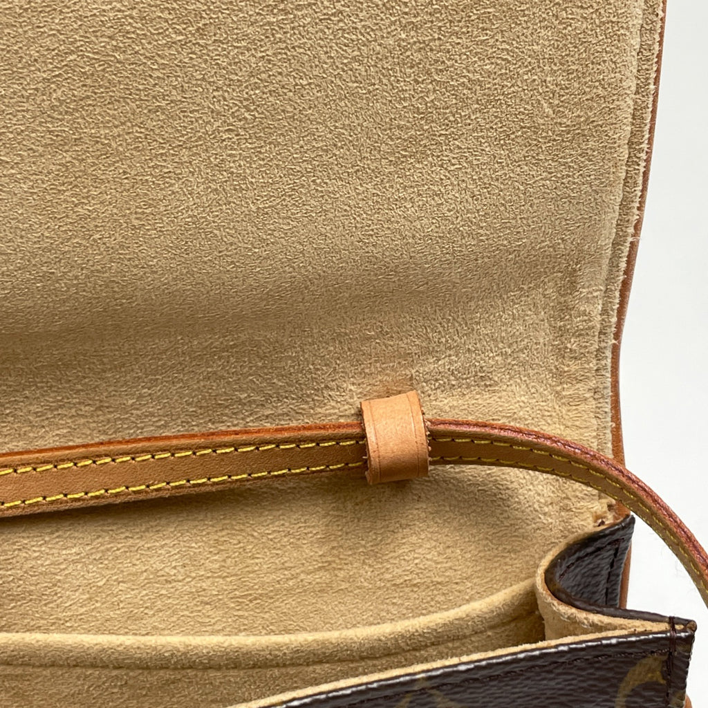 ルイ・ヴィトン ポシェットツイン GM クラッチバッグ 2WAY ショルダーバッグ モノグラム ブラウン M51852 レディース 【中古】brbag