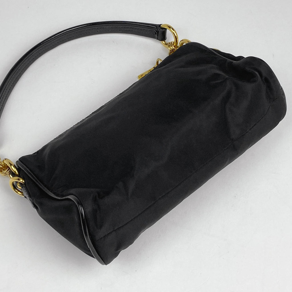 プラダ ロゴプレート ハンドバッグ 手提げ ハンドバッグ ナイロン ネロ(ブラック) レディース 【中古】brbag