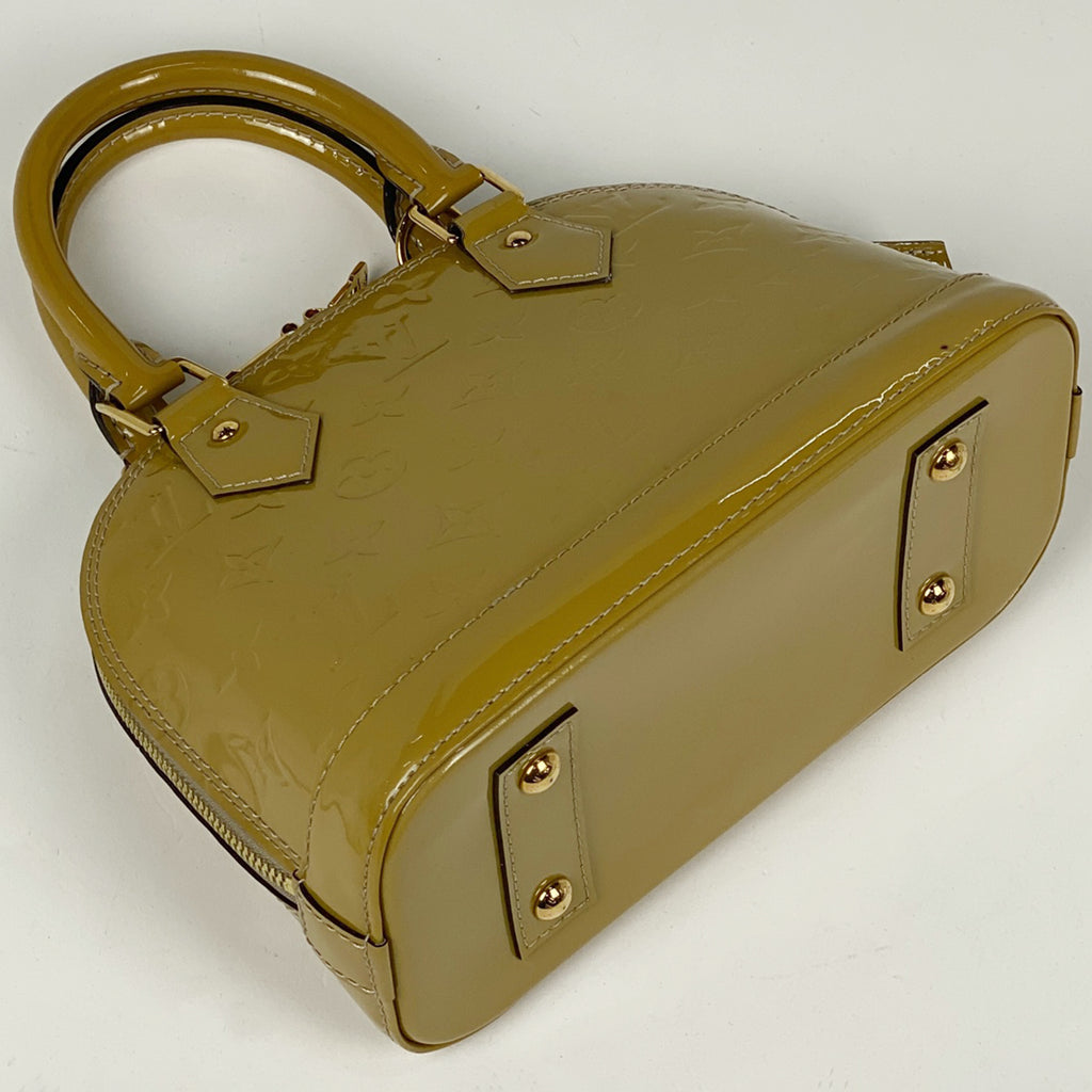 ルイ・ヴィトン アルマ BB エナメル 2WAY ショルダーバッグ ハンドバッグ モノグラムヴェルニ ヴェールオリーヴ M91584 レディース 【中古】brbag