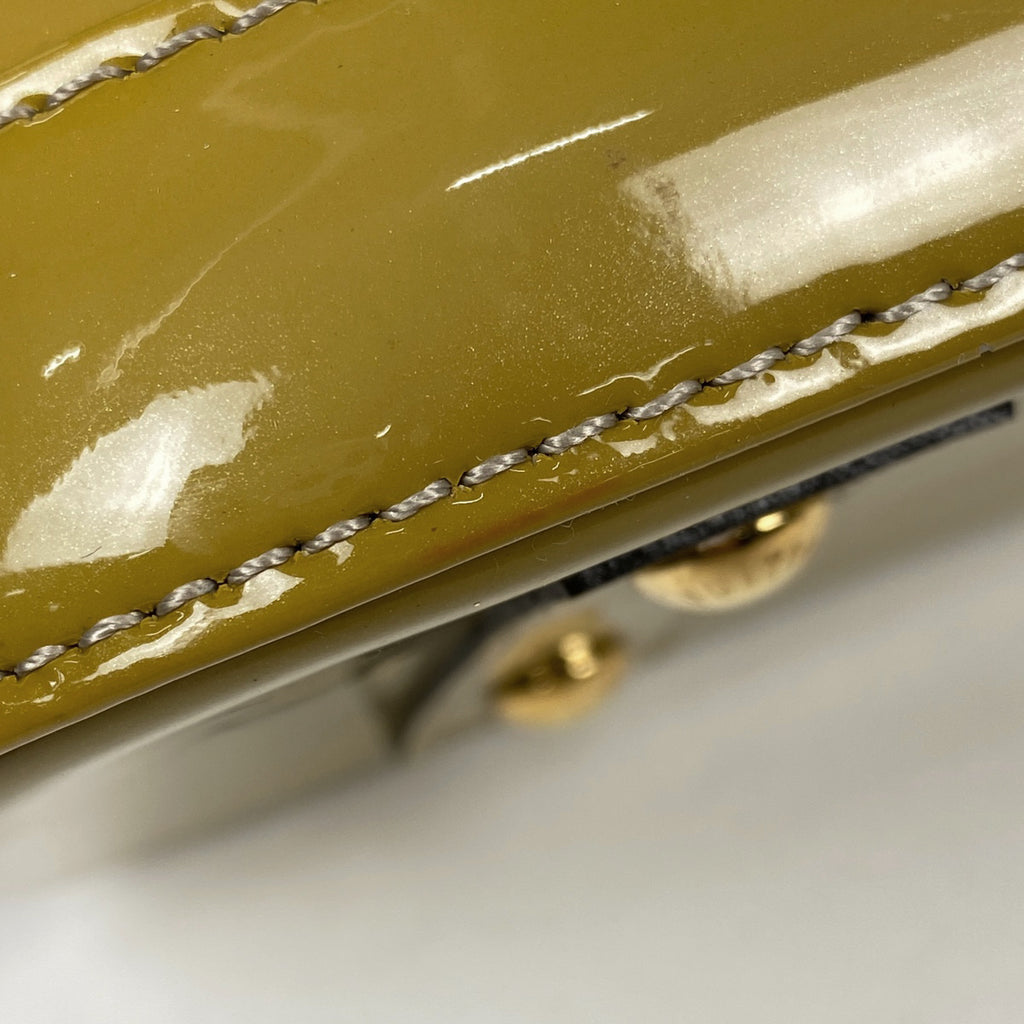 ルイ・ヴィトン アルマ BB エナメル 2WAY ショルダーバッグ ハンドバッグ モノグラムヴェルニ ヴェールオリーヴ M91584 レディース 【中古】brbag